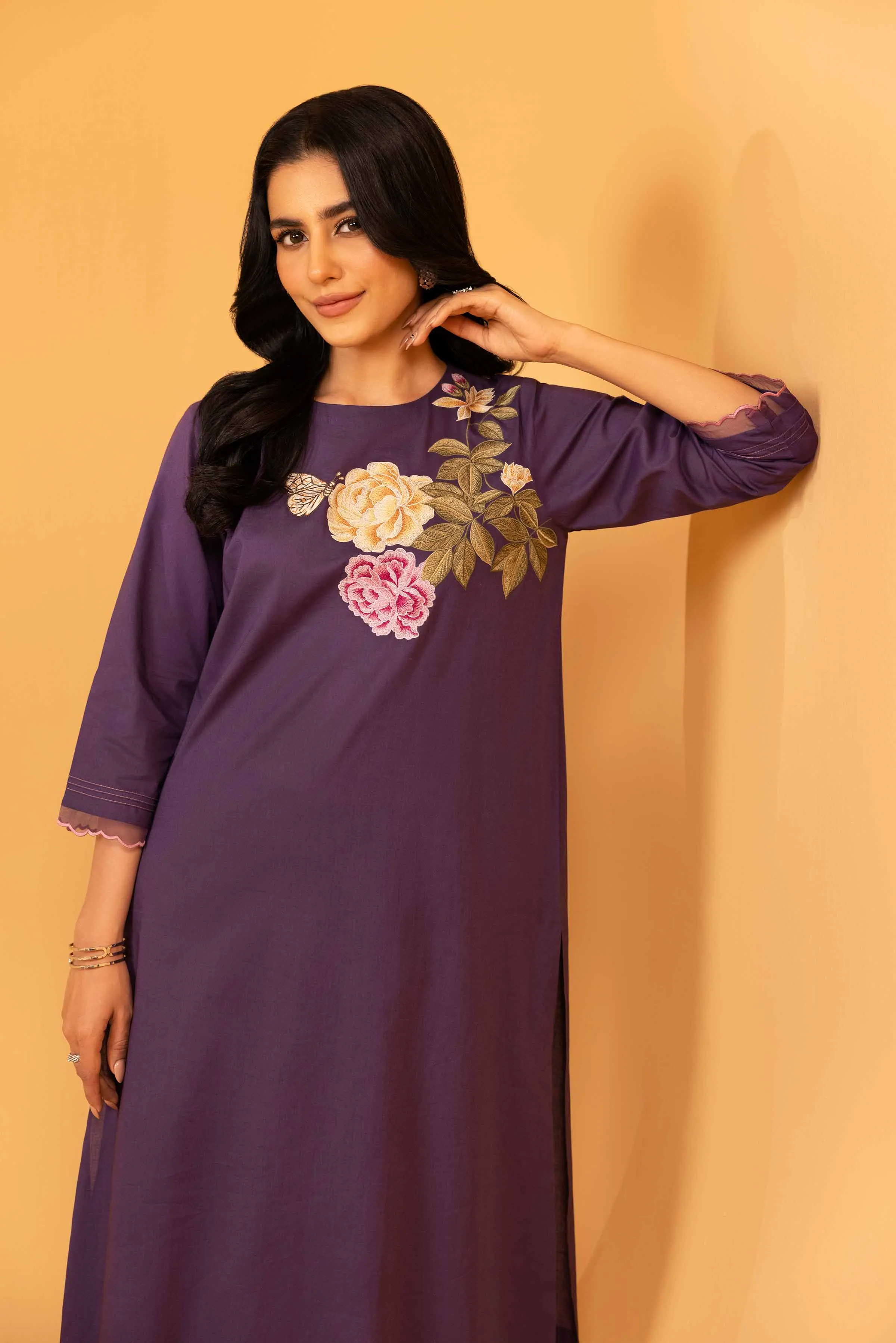 2 Piece - Embroidered Suit - KPS24-13