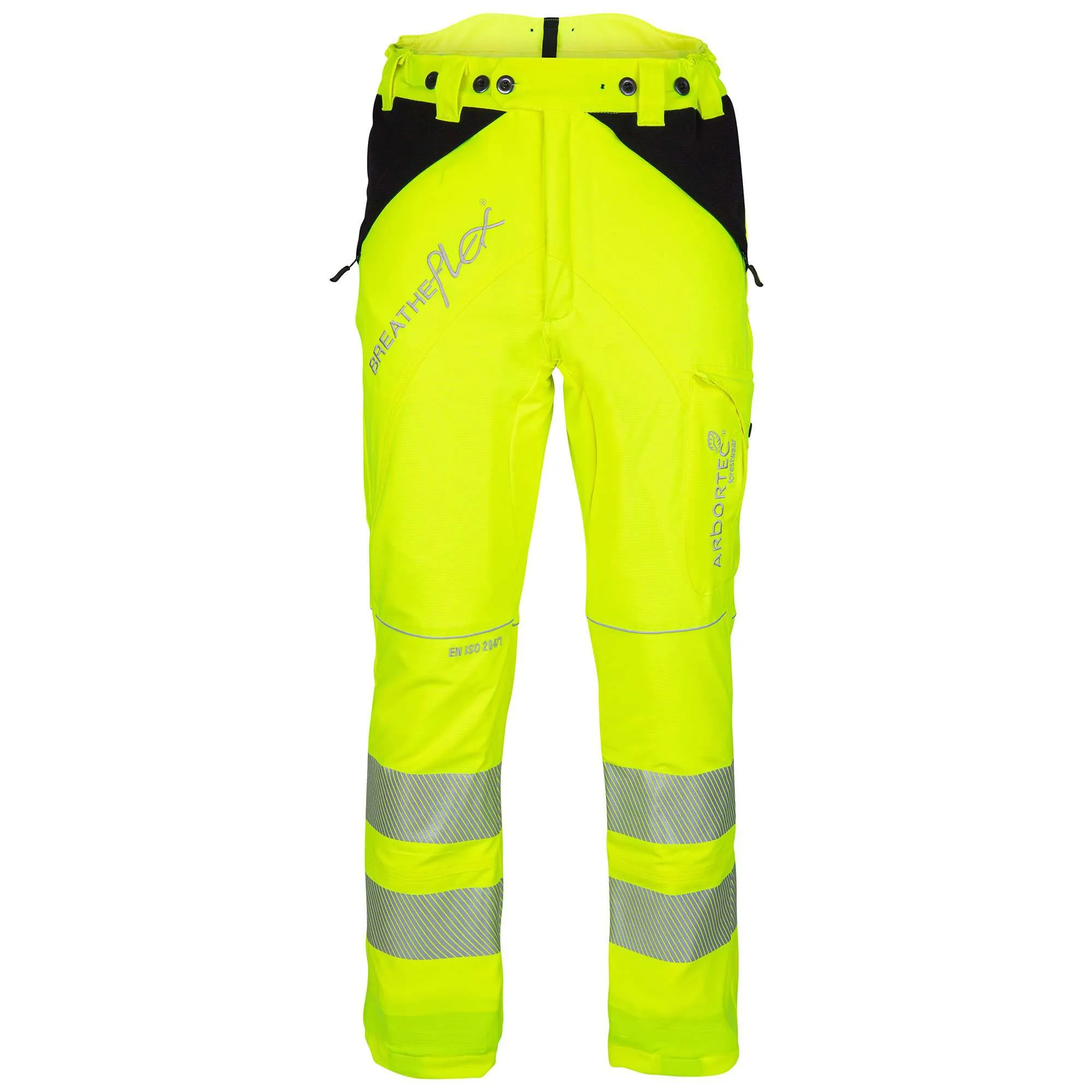 ATHV4010 Breatheflex Chainsaw Pants Design A Class 1 - Hi-Viz Yellow