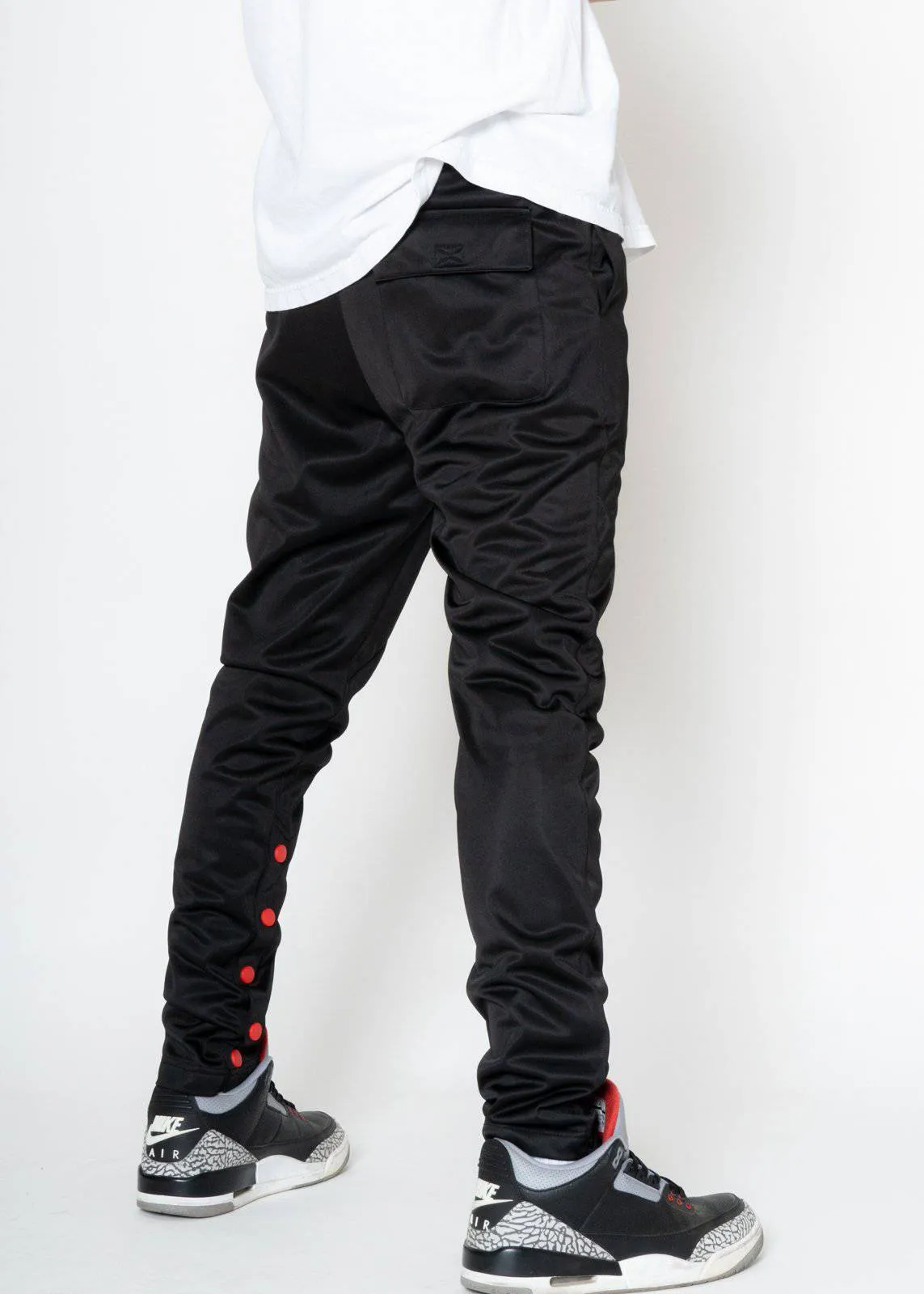 Blank State Men's Snap Track Pants in Black