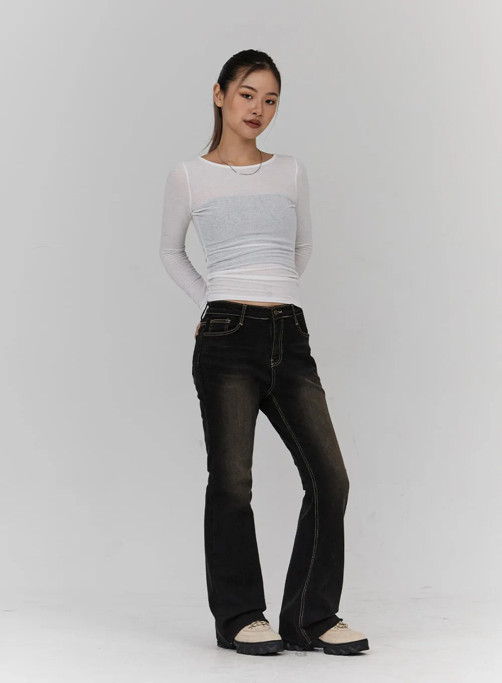 Bootcut Denim Pants CN18