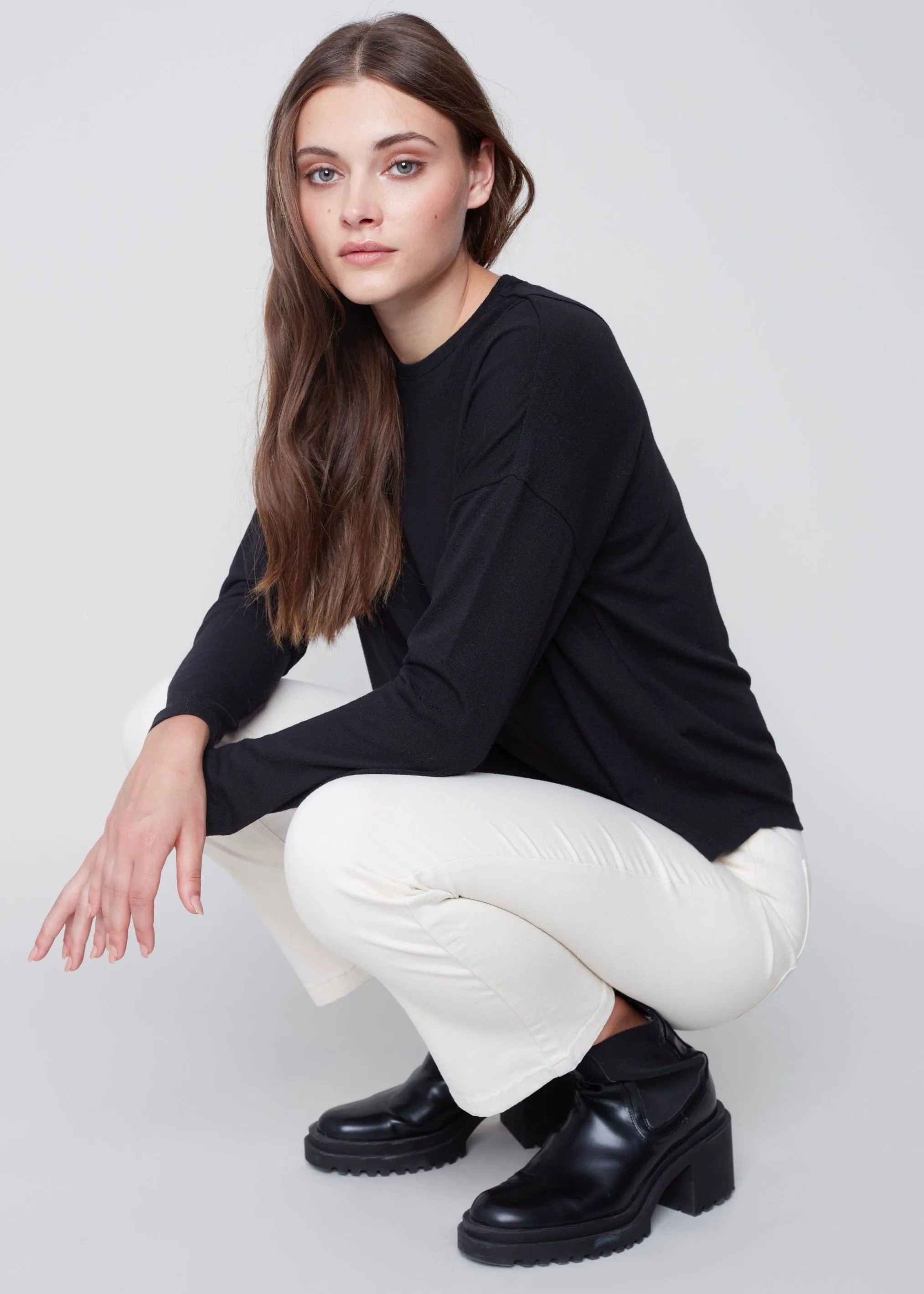 Bootleg Stretch Twill Pant by Charlie B