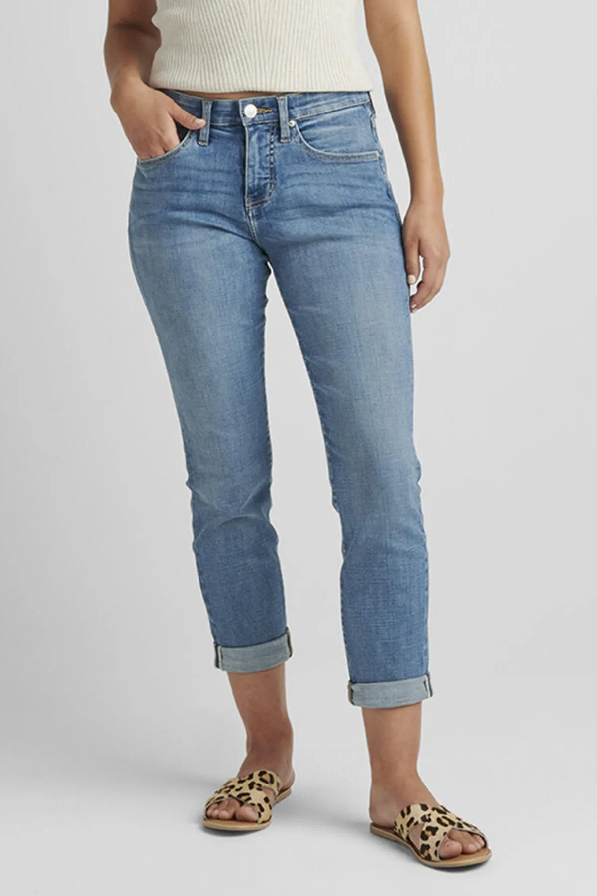 Carter Mid Rise Girlfriend Jeans - Mid Vintage