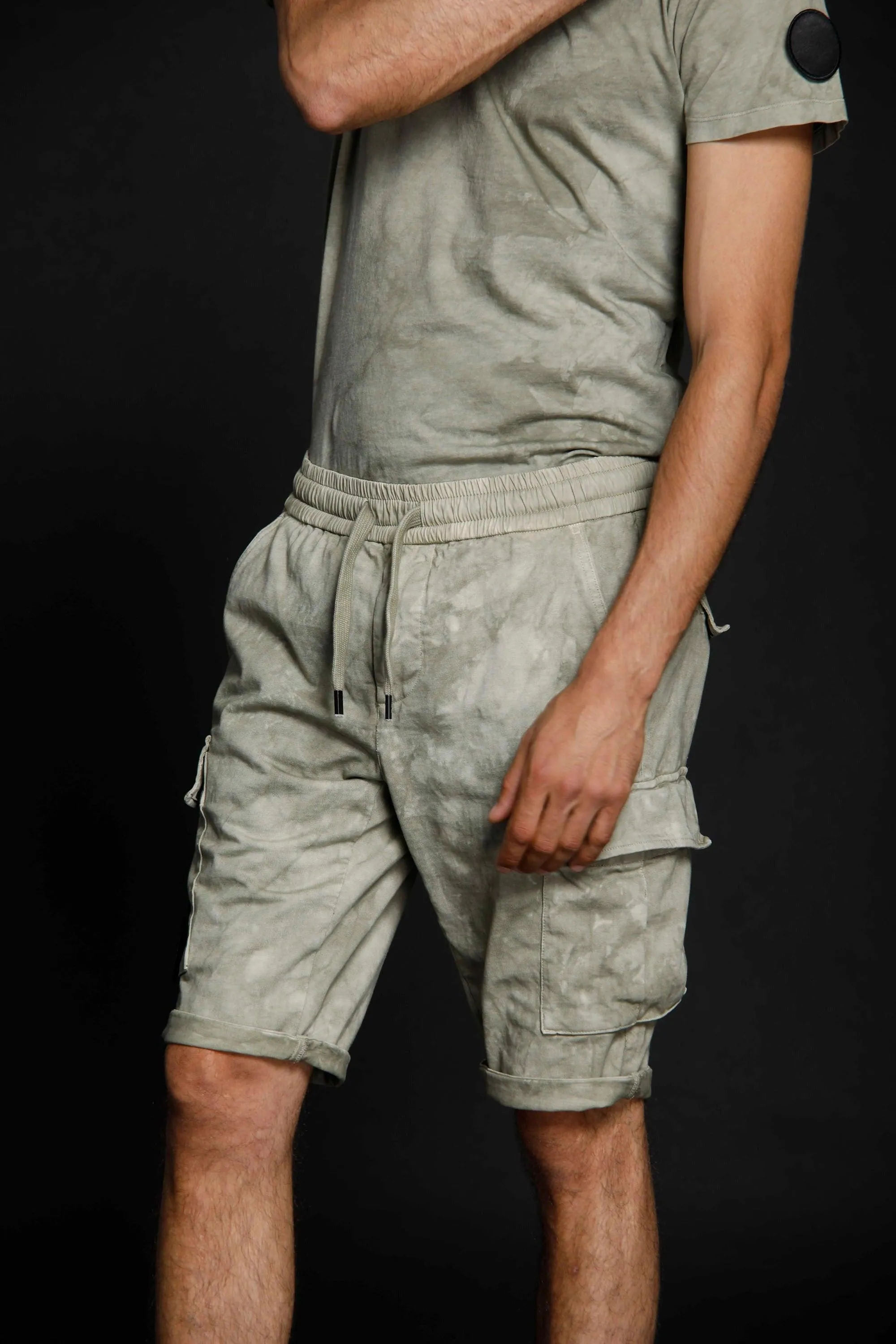 Chile Sport City bermuda cargo uomo Logo edition in felpa jersey carrot fit