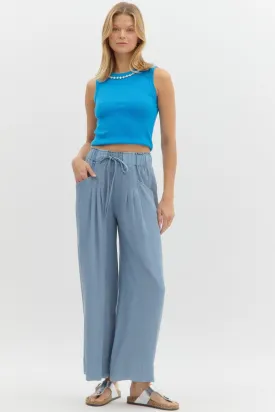 Denim Flowy Pant
