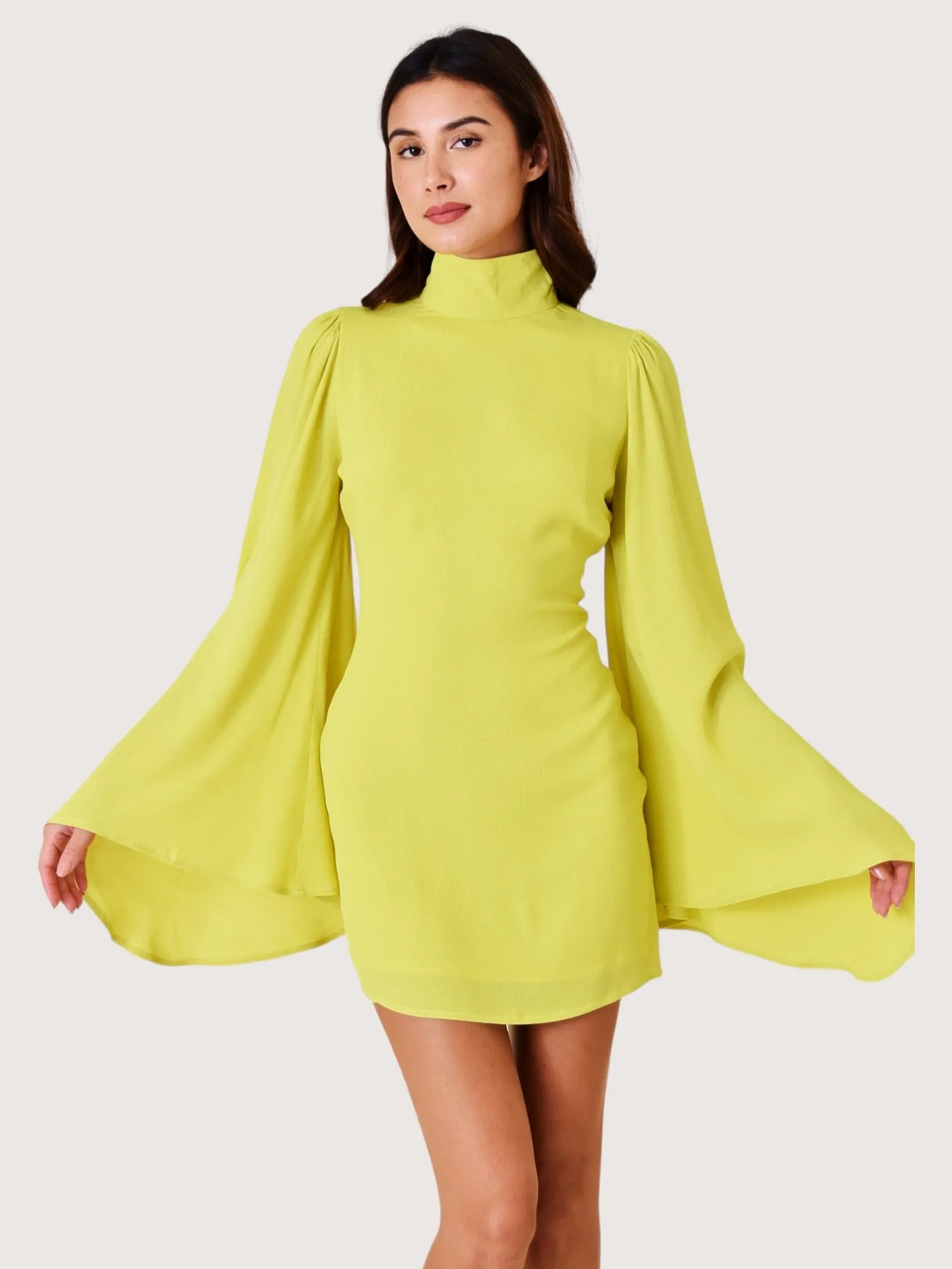 Flare Sleeve Mini Dress