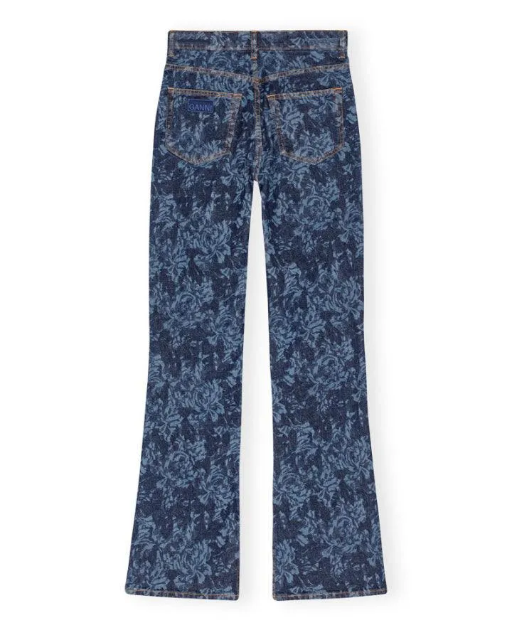Ganni Lazer Bootcut Slit Iry Jeans