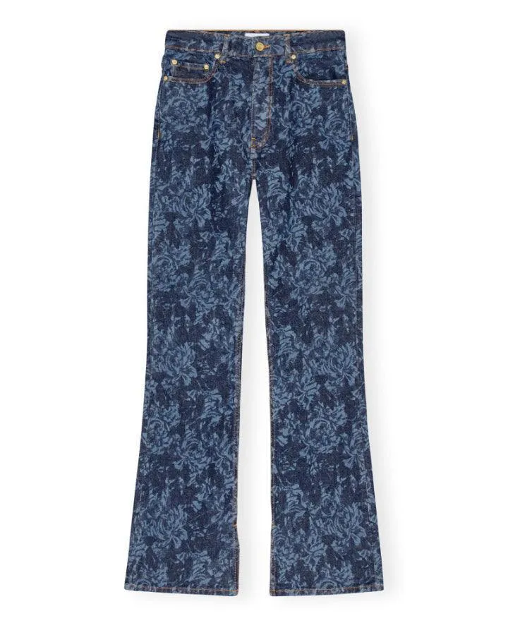 Ganni Lazer Bootcut Slit Iry Jeans