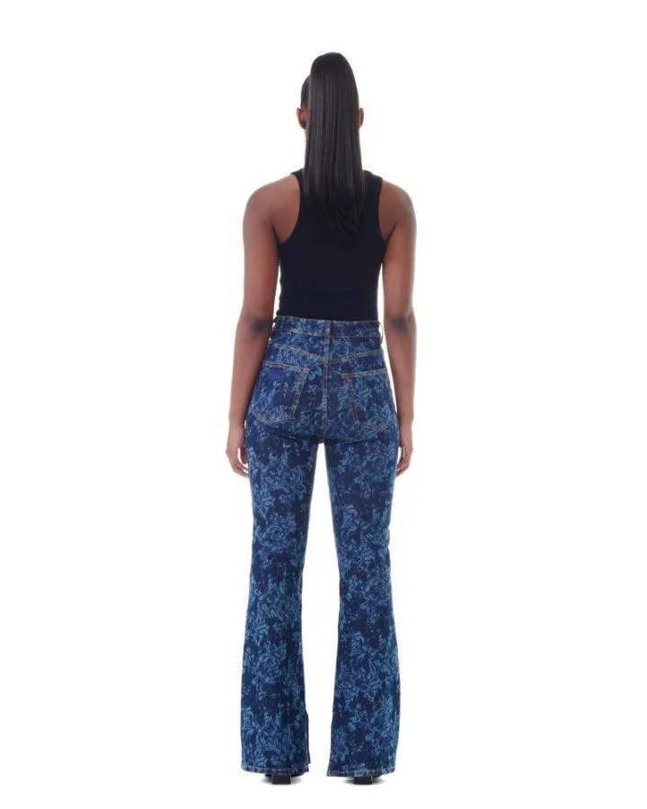 Ganni Lazer Bootcut Slit Iry Jeans