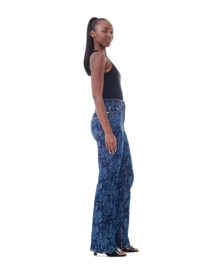Ganni Lazer Bootcut Slit Iry Jeans