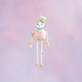GOLD & BLUSH HOLLY JOLLY ORNAMENT