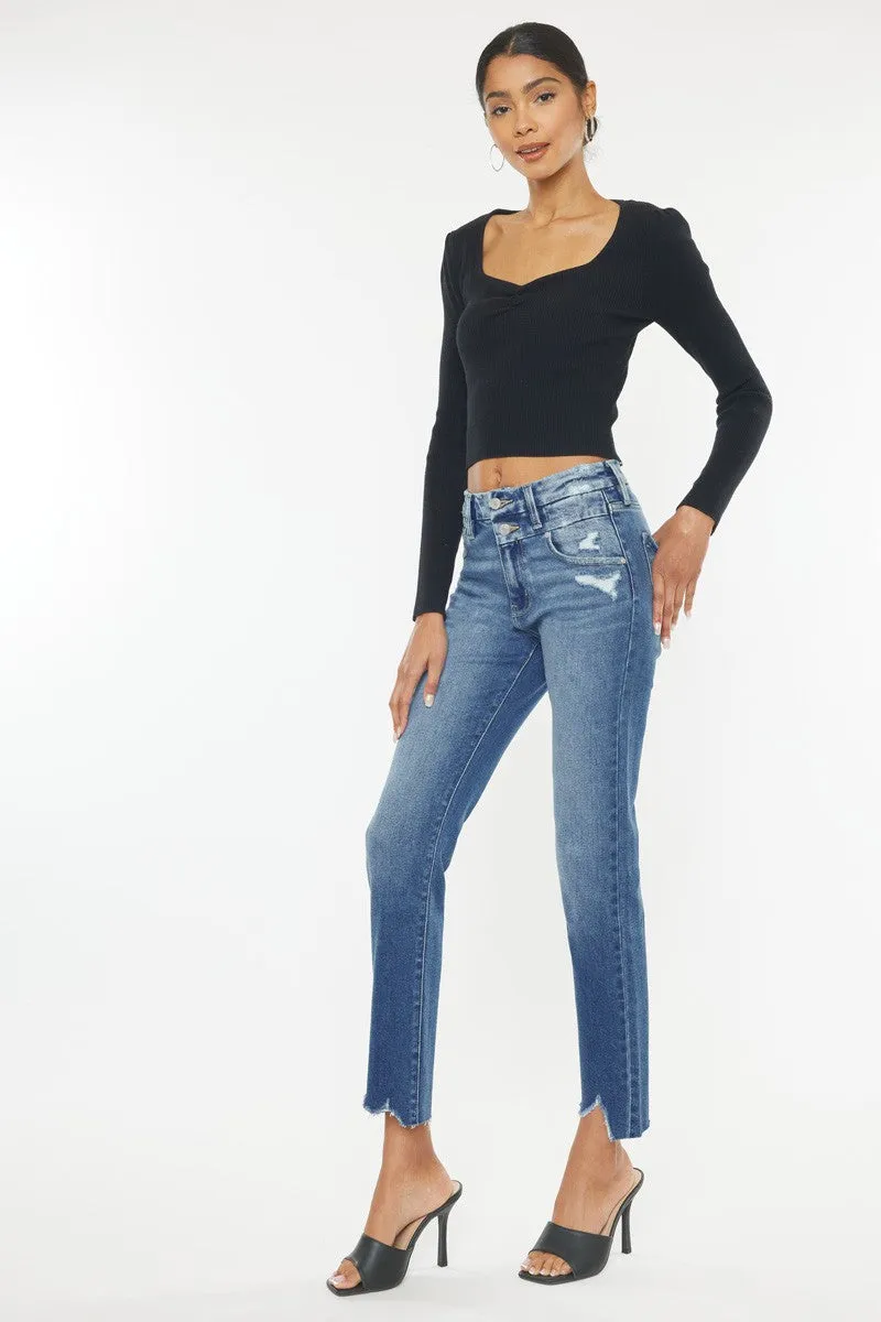 Highrise Slim Straight Jeans