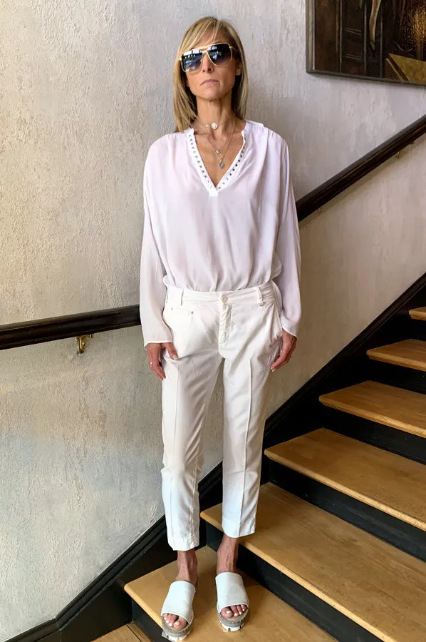 Jacqueline Capri Pants - Chalk White
