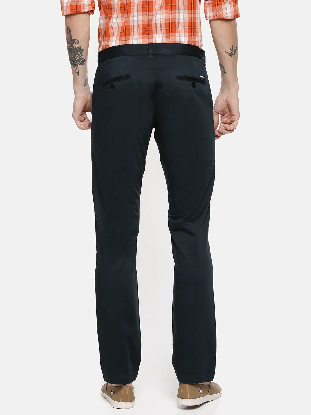 JDC Casual Solid Trouser-Dark Navy