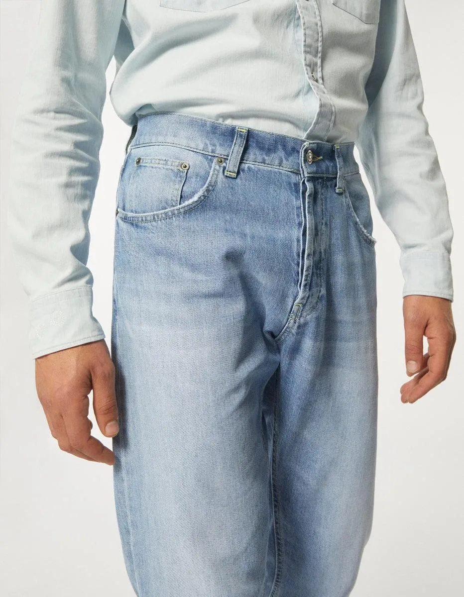 Jeans dian carrot in denim fisso già