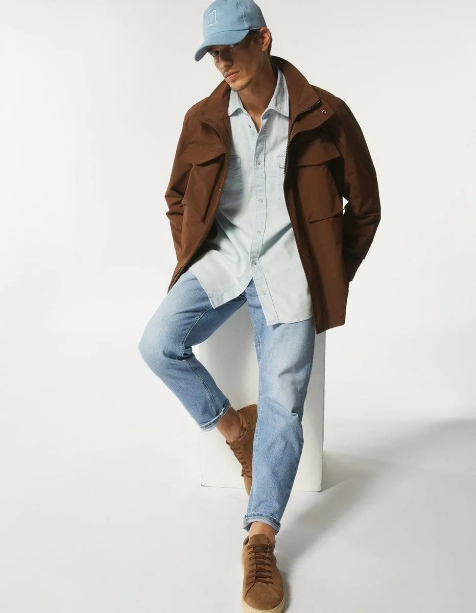 Jeans dian carrot in denim fisso già