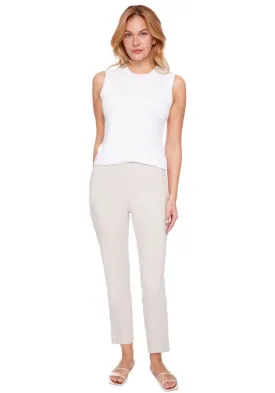 Linen Effect Techno Ankle Pant