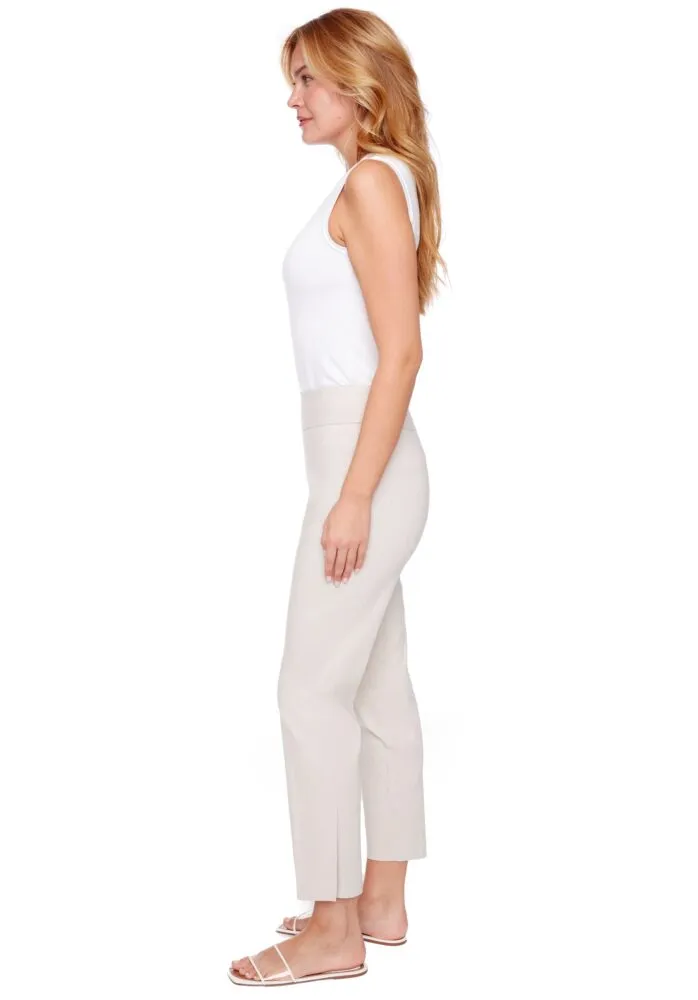 Linen Effect Techno Ankle Pant