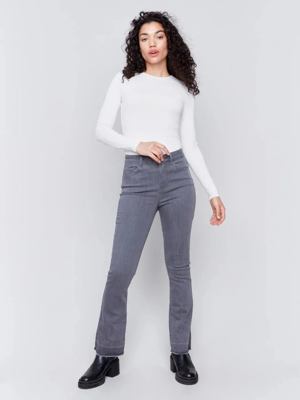 Ombré Sparkle Release Hem Pant