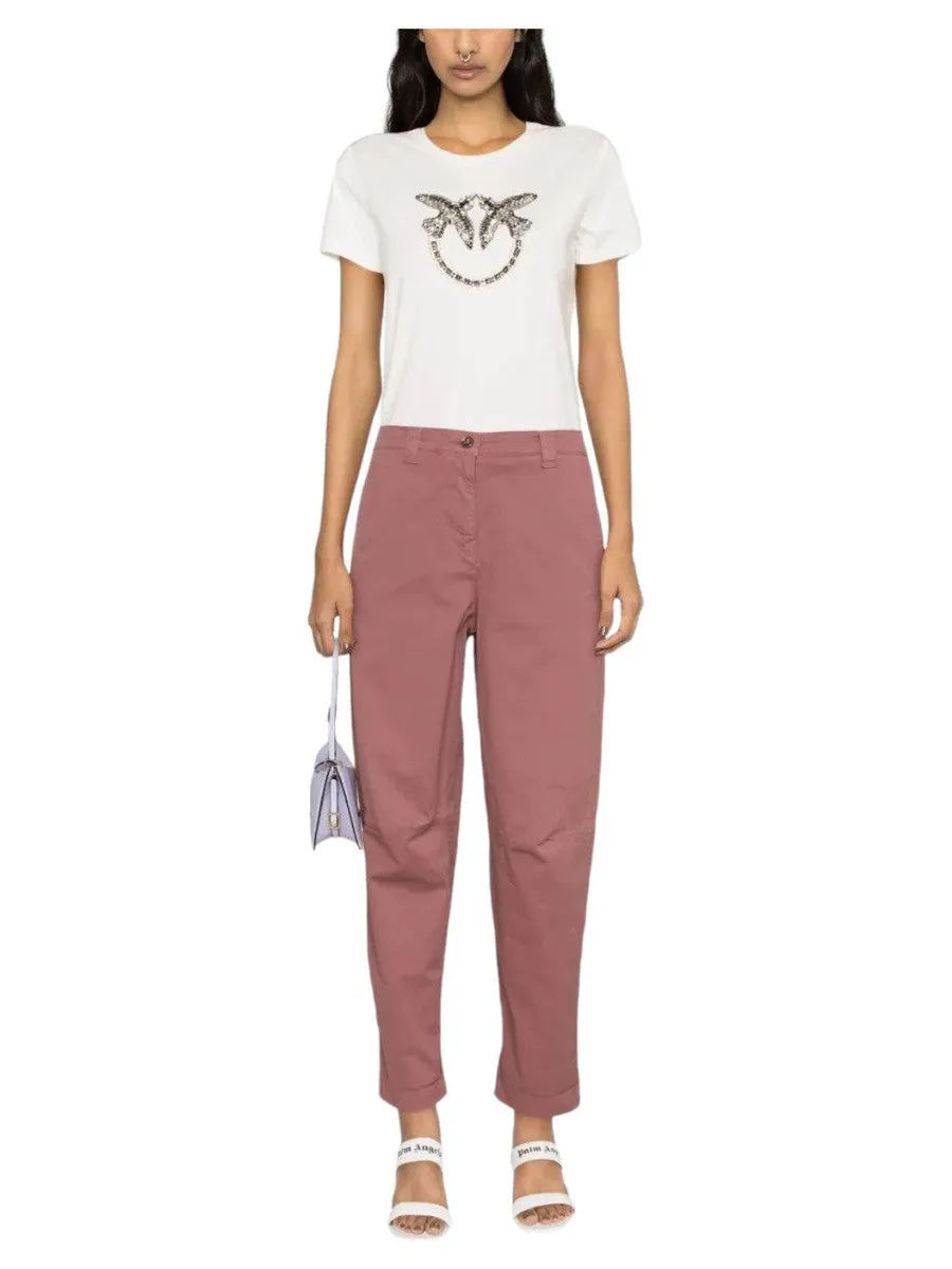 Pantaloni Polissena Carrot-Fit in Tessuto Cavallery