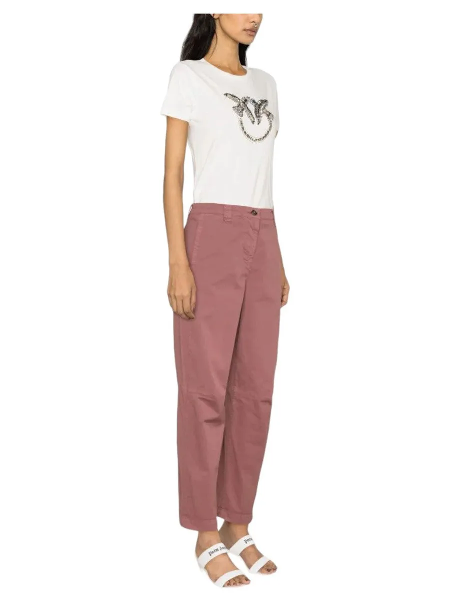 Pantaloni Polissena Carrot-Fit in Tessuto Cavallery