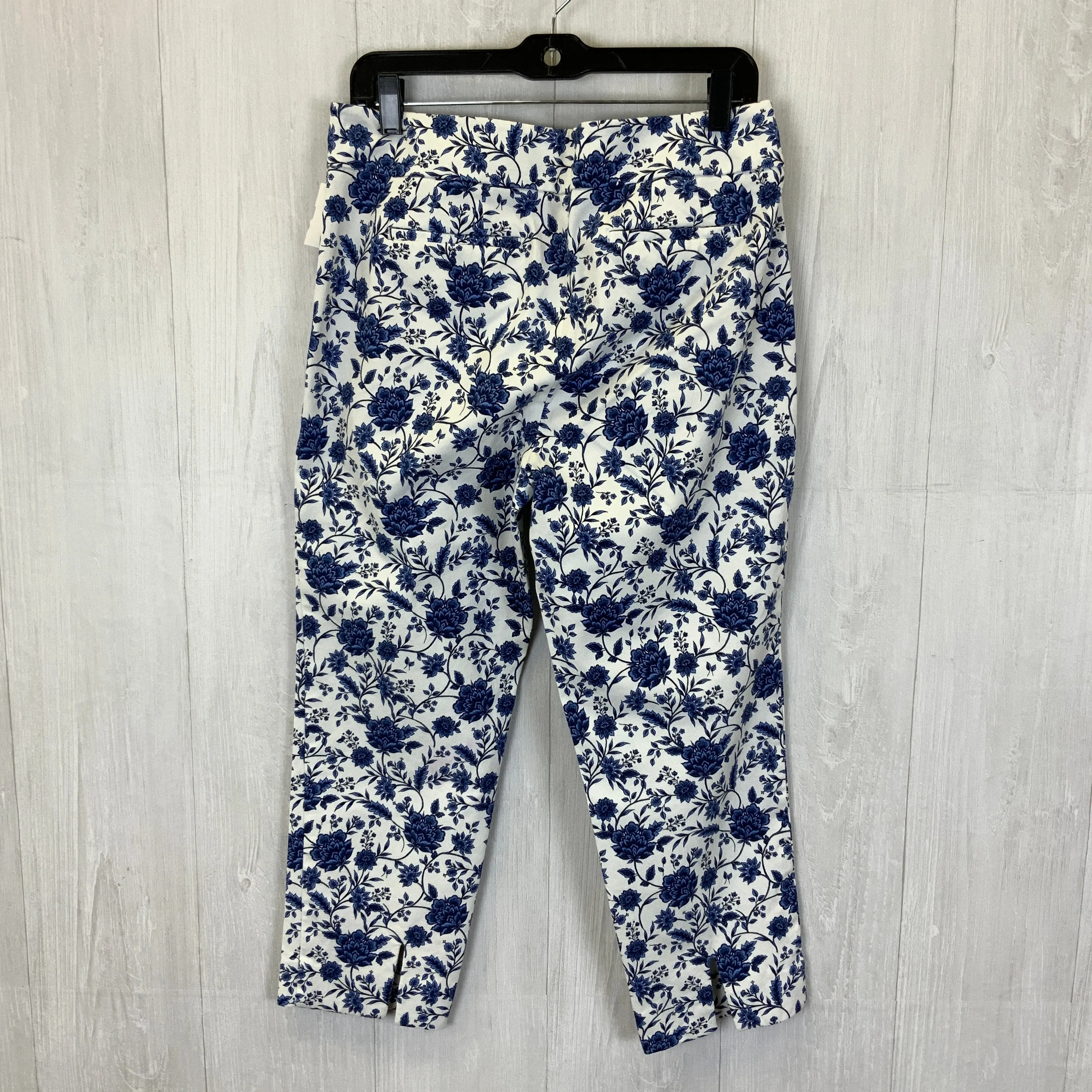Pants Cropped By Talbots In Blue & White, Size: 8