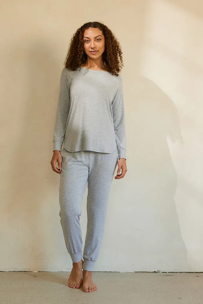 Relaxed Long Sleeve Top   High Waisted Harem Pant
