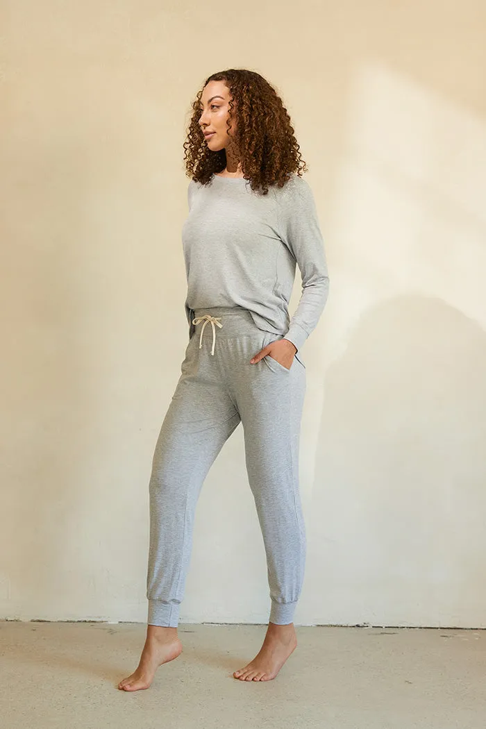 Relaxed Long Sleeve Top   High Waisted Harem Pant