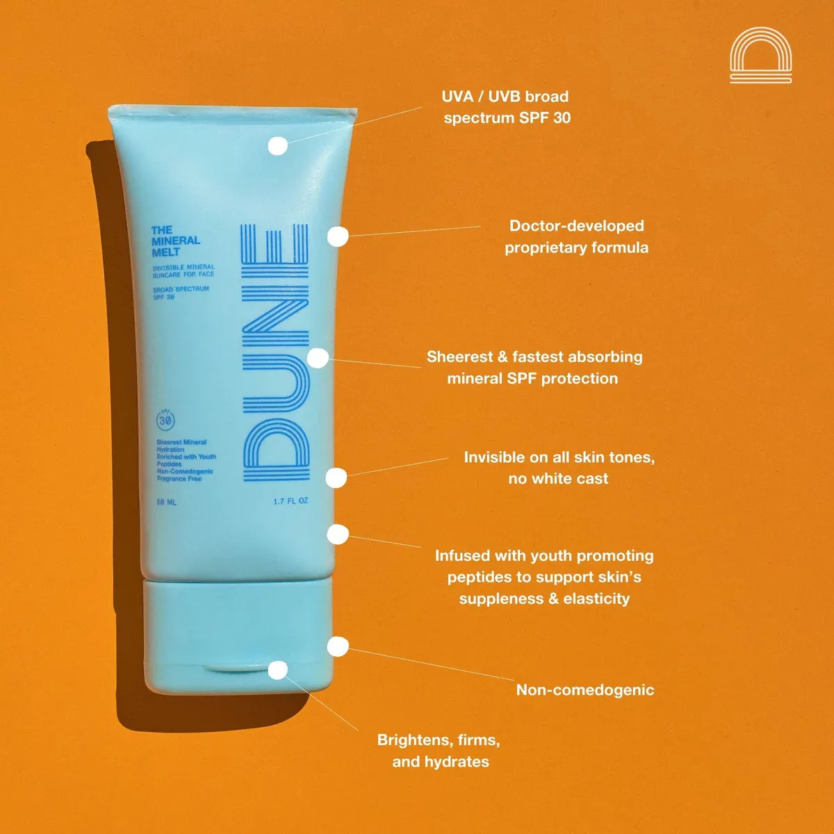 THE MINERAL MELT Sunscreen :: 50 ML/1.7 FL OZ • SPF 30 • FRAGRANCE FREE