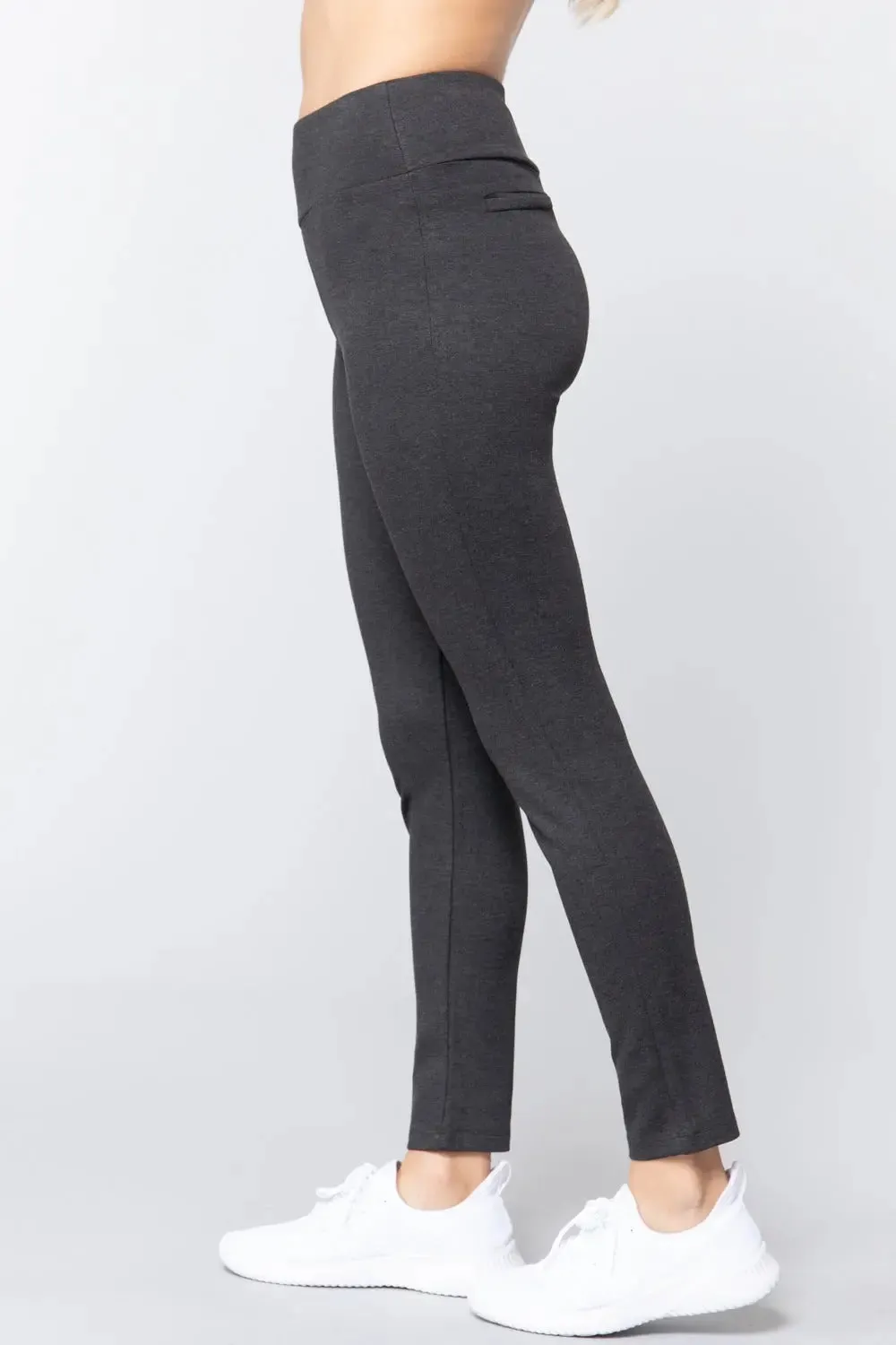 Waist Band Long Ponte Pants