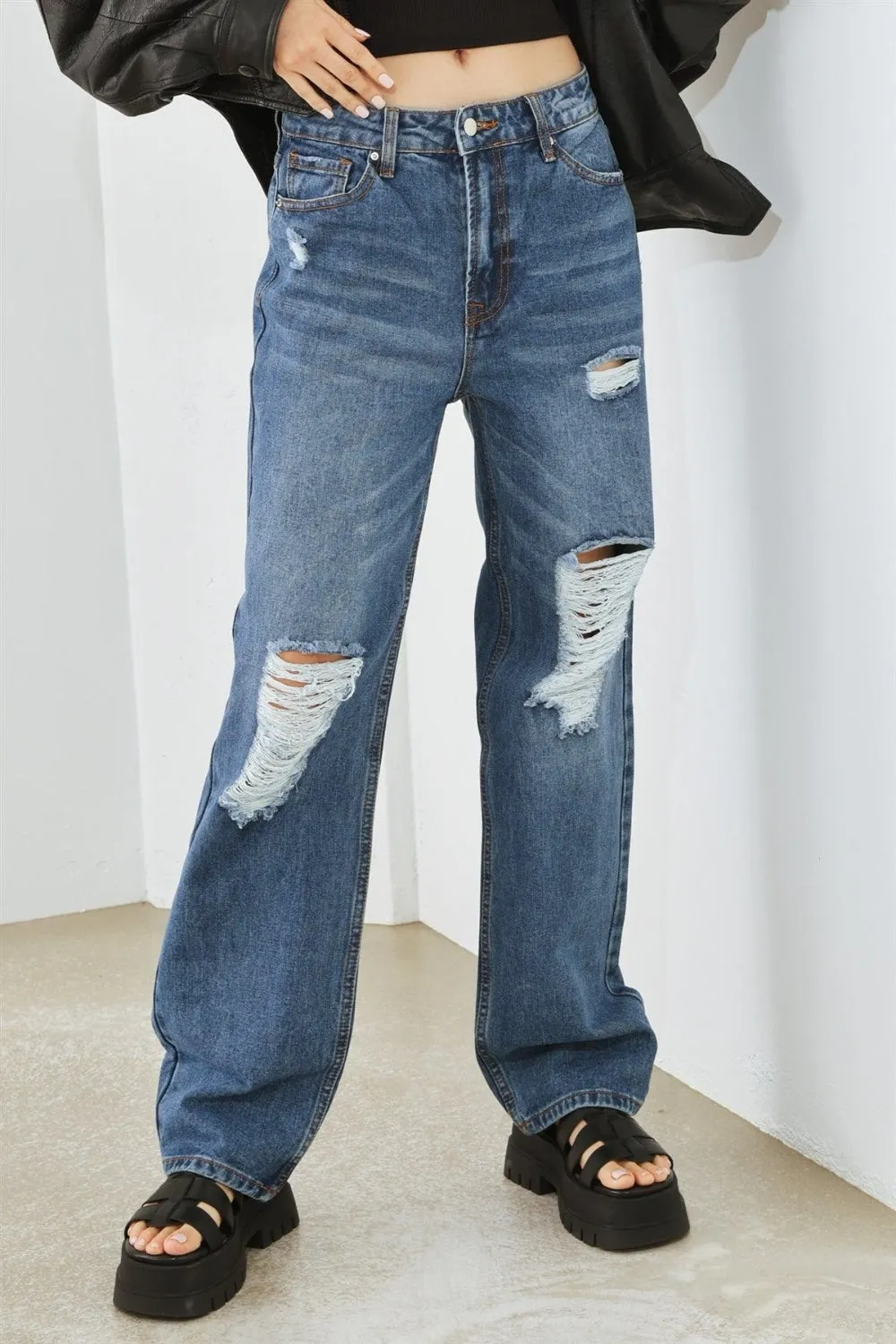 Women's HAMMER COLLECTION Distressed High Waist Jeans