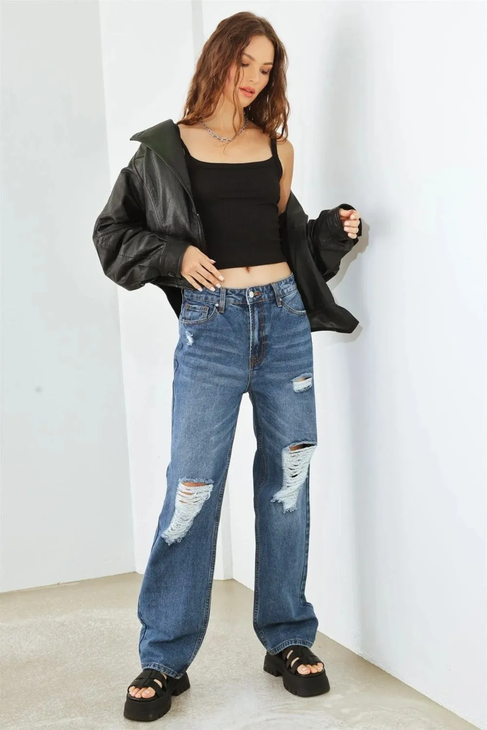 Women's HAMMER COLLECTION Distressed High Waist Jeans