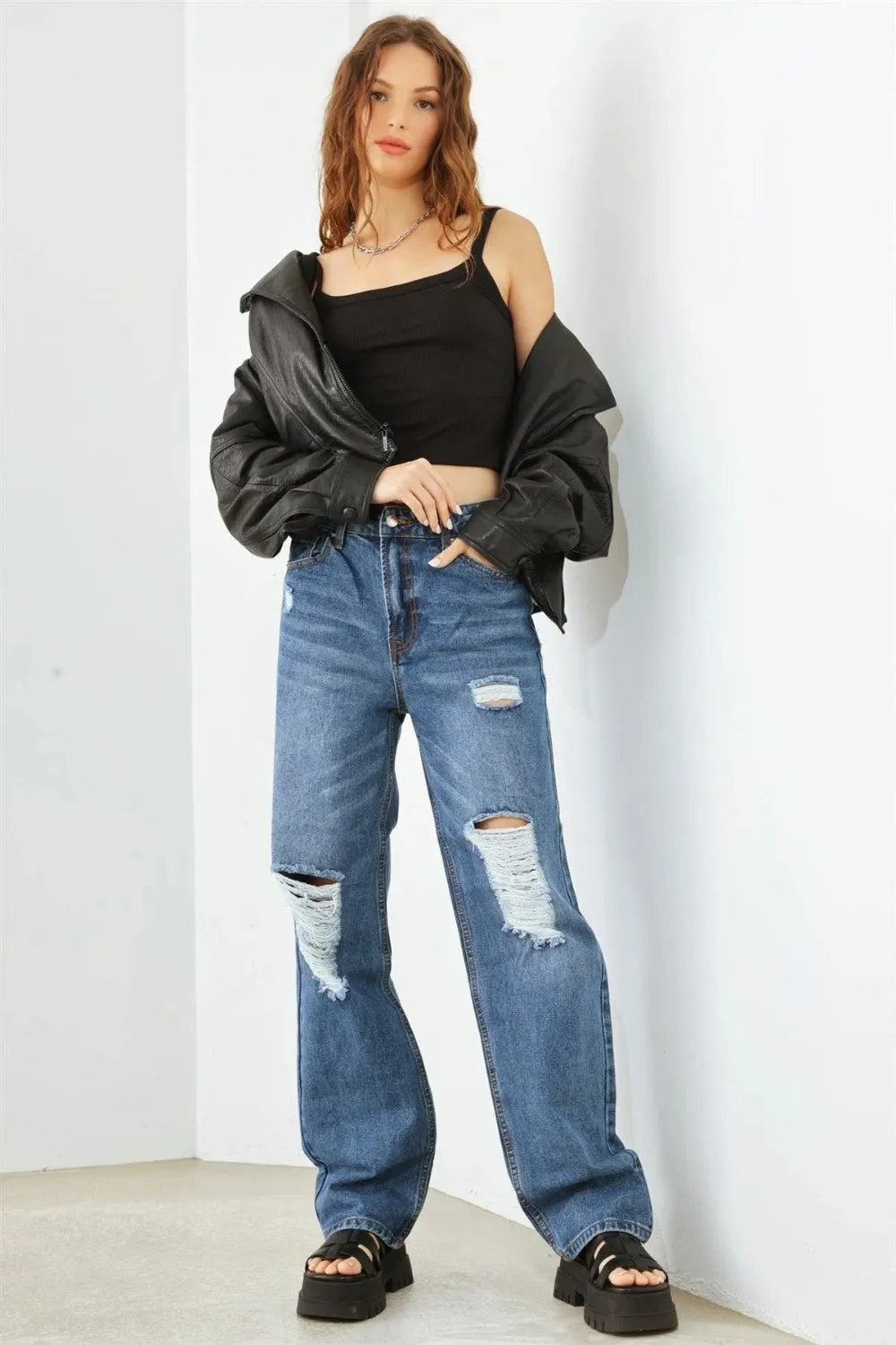 Women's HAMMER COLLECTION Distressed High Waist Jeans